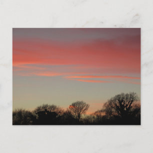 Rural Sunset (Winter): Cheshire, Engeland Briefkaart