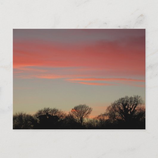 Rural Sunset (Winter): Cheshire, Engeland Briefkaart (Voorkant)