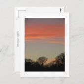 Rural Sunset (Winter): Cheshire, Engeland Briefkaart (Voorkant / Achterkant)