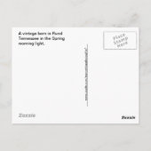 Rural Tennessee Spring Morning Light Briefkaart (Achterkant)