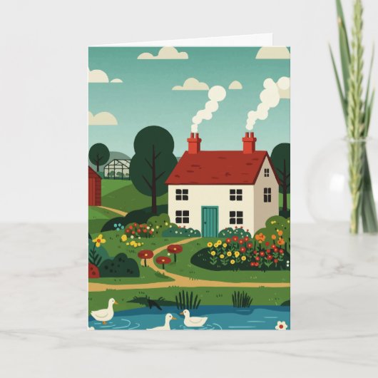 Rural town feestdagen kaart (Voorkant)