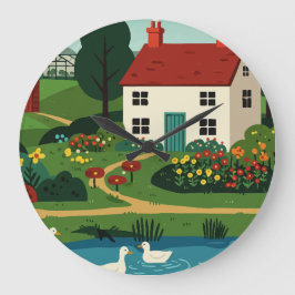 Rural town grote klok