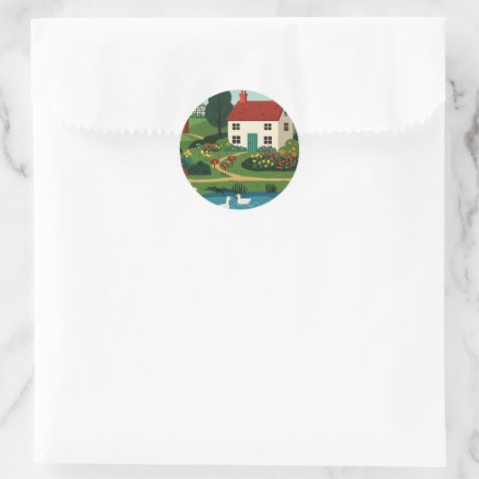 Rural town ronde sticker (Tas)