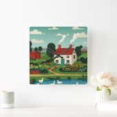 Rural town vierkante klok (Huis)