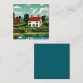 Rural town vierkante visitekaartje (Voorkant / Achterkant)
