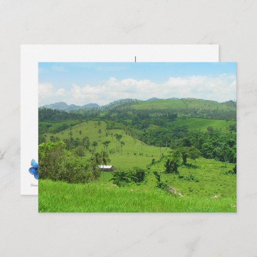 Rural uitzicht, Dominicaanse Republiek briefkaart (Voorkant / Achterkant)