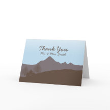 Rurale berg aquarel dankkaart