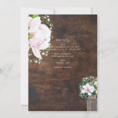 Rurale bloem katholieke huwelijksmis bruiloft kaart (Achterkant)