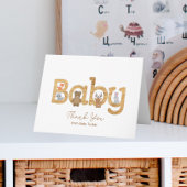 Rurale bosdieren babyshower bedankt kaart