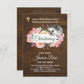 Rurale bosnimfjes doop uitnodiging doopfeest (Voorkant / Achterkant)