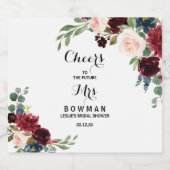 Rurale Bourgondische Bruidsdouche Bruisende Wijn E Sparkling Wijnetiket (Enkel label)