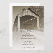 Rurale bruiloft brunch na de bruiloft bij de overd kaart (Voorkant / Achterkant)