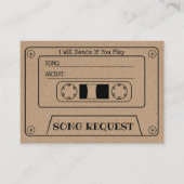 Rurale cassette huwelijkslied verzoek kraft invoeg informatiekaartje (Voorkant)
