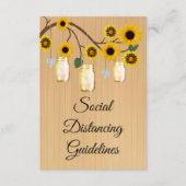 Rurale Gele Bloemenvazen met Veiligheidsmaatregele Informatiekaartje (Voorkant)