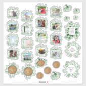 Rurale Groen Foto Trouw Planner Dagboek Tekst Sticker (Vel)