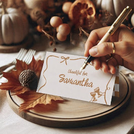Rurale herfst Friendsgiving diner tafel plaatskaar Plaatskaartje