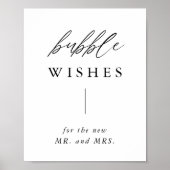 Rurale kalligrafie bubbel wensen afscheid bord poster (Voorkant)