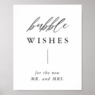 Rurale kalligrafie bubbel wensen afscheid bord poster