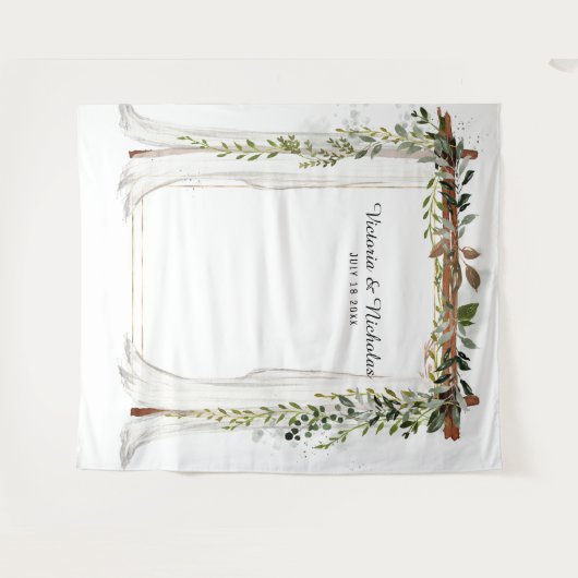 Rurale landelijke trouwfeest fotobooth achtergrond wandkleed (Voorkant (horizontaal))