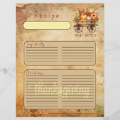 Rurale Oogst Pompoen Thanksgiving map pagina (Achterkant)