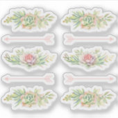 Rurale Waterverf Succulent Boho Pijlen Scrapboek Sticker (Voorkant)