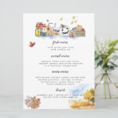 Rurale Waterverf Thanksgiving Menukaart (Staand voorkant)