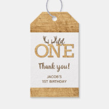 Rurale Wild One 1e Verjaardag Bedankkaartje