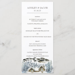 Rurale Winter Berg Bruiloftsmenu Menu
