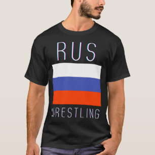 RUS Flag Pride Russia die USSR Wrestler Athl ruwll T-shirt