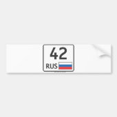 RUS. Kemerovo. 42 Bumpersticker (Voorkant)