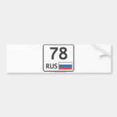 RUS. St. Peresburg. 78 Bumpersticker (Voorkant)