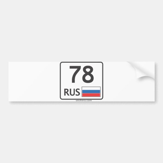 RUS. St. Peresburg. 78 Bumpersticker (Voorkant)
