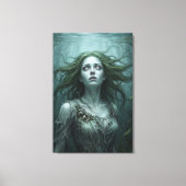 Rusalka Floating in Stagnant Pond Canvas Afdruk (Voorkant)