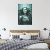 Rusalka Floating in Stagnant Pond Canvas Afdruk (Insitu (Slaapkamer))