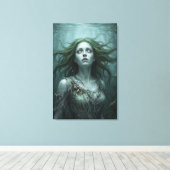 Rusalka Floating in Stagnant Pond Canvas Afdruk (Insitu (Houten vloer))