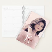 Ruse goud blush foto monogram planner (Display)