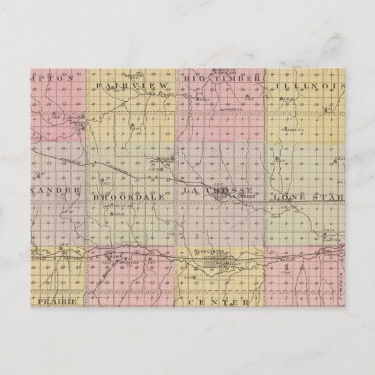 Rush County, Kansas Briefkaart (Voorkant)