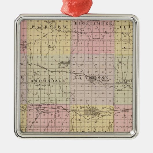 Rush County, Kansas Metalen Ornament (Voorkant)