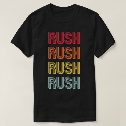 RUSH Gift Surname Funny Retro  80's Birthday T-shirt (Design voorkant)