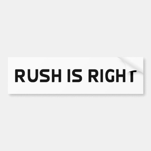 Rush heeft gelijk tegen Obama Bumpersticker (Voorkant)