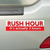 Rush Hour Bumpersticker (Op auto)