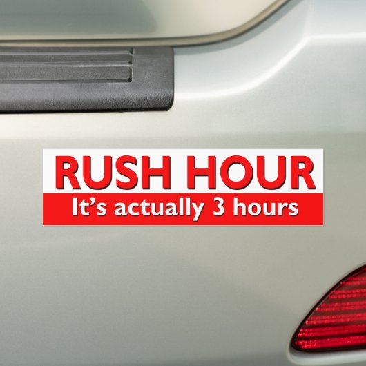 Rush Hour Bumpersticker (Op auto)