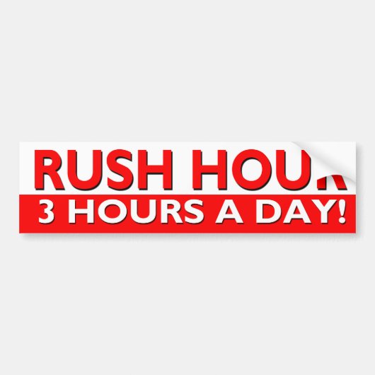 Rush Hour Bumpersticker - 3 (Voorkant)