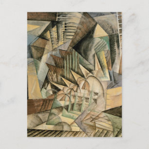 Rush Hour, New York by Max Weber, Vintage Cuism Briefkaart