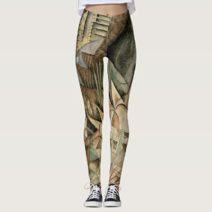 Rush Hour, New York door Max Weber,  Cubisme Leggings