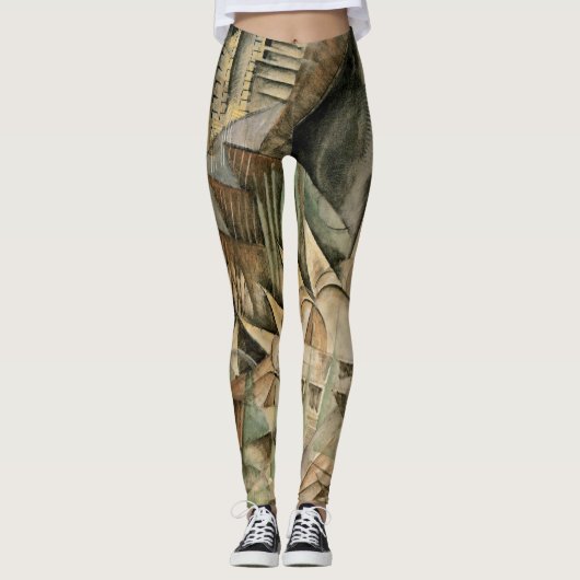 Rush Hour, New York door Max Weber, Cubisme Leggings (Voorkant)