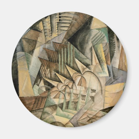 Rush Hour, New York door Max Weber,  Cubisme Magneet (Voorkant)