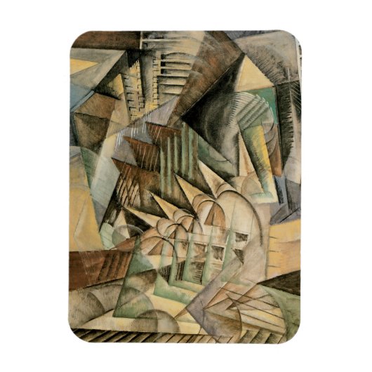 Rush Hour, New York door Max Weber,  Cubisme Magneet (Verticaal)