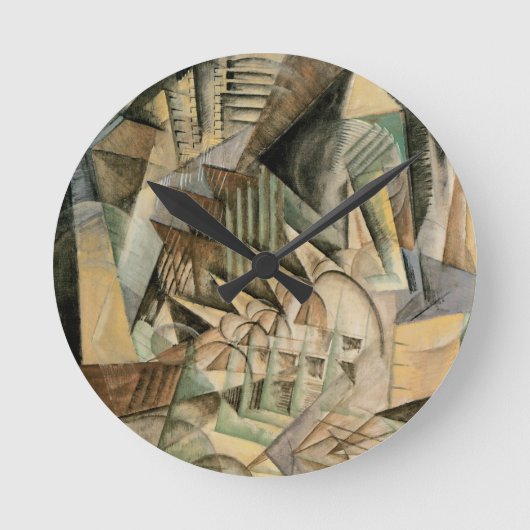 Rush Hour, New York door Max Weber,  Cubisme Ronde Klok (Voorkant)