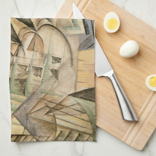 Rush Hour, New York door Max Weber,  Cubisme Theedoek (Quarter Fold)